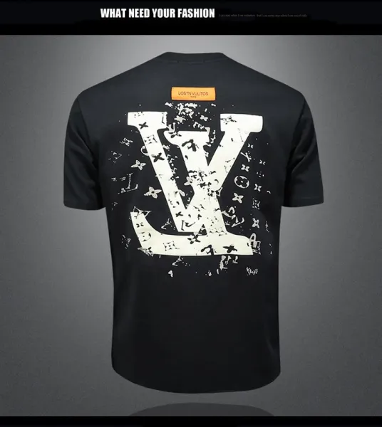 Louis Vuitton LV Monogram Distressed Print White T-Shirt Tops.t Shirts - 8