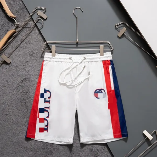Gucci Logo-Print Side Stripe Shorts White - 1