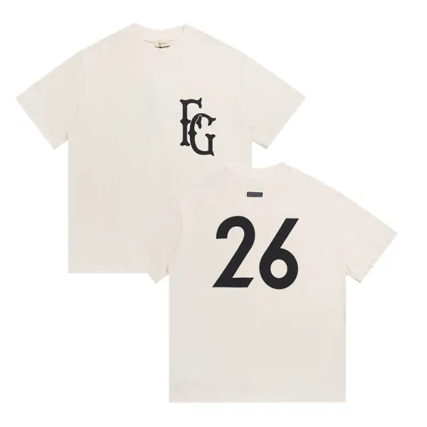 Fear of God Essentials Number 9 Graphic T-Shirt Beige - 3