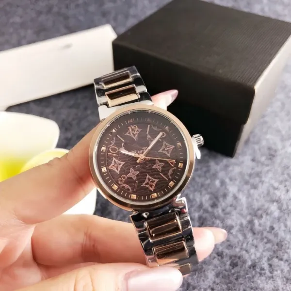 Louis Vuitton Monogram Print Gold-Tone Quartz Watch Watches - 8