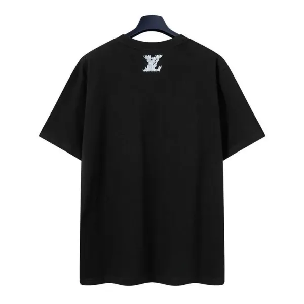 Design Distressed Graphic Print Black T-Shirt Tops.t Shirts - 4
