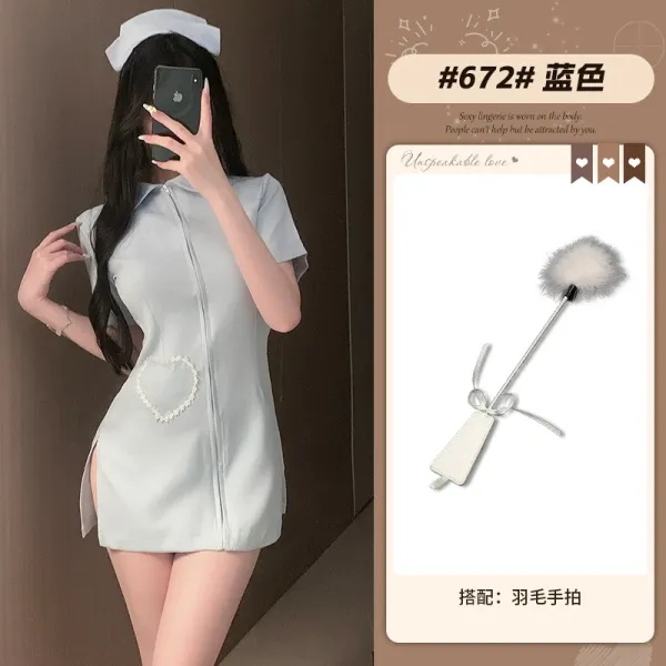 Design Nurse Costume Dress Blue - 1