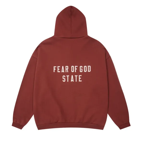 Fear of God Essentials State Hoodie Burgundy - 1