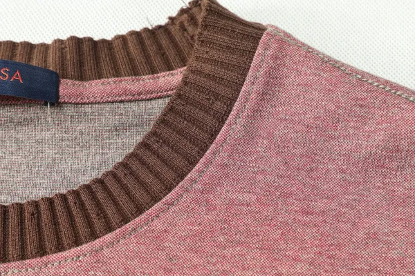 Design Paris Heart Embroidered Crewneck T-Shirt Mauve - 11