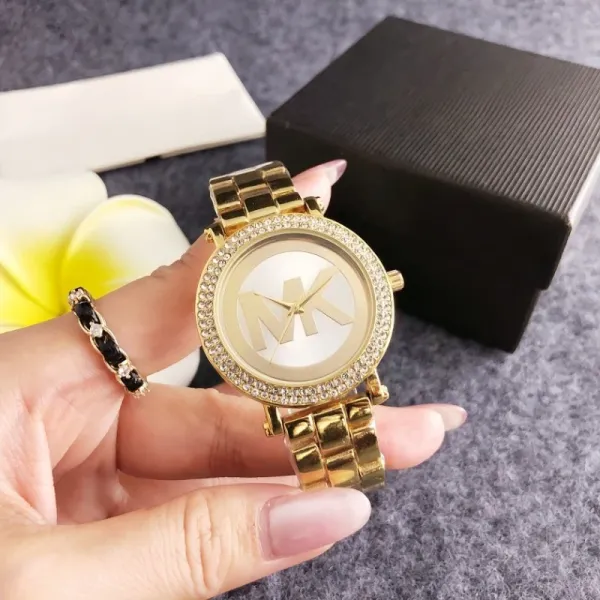 Michael Kors MK Logo Crystal-Embellished Silver Watch Watches - 8