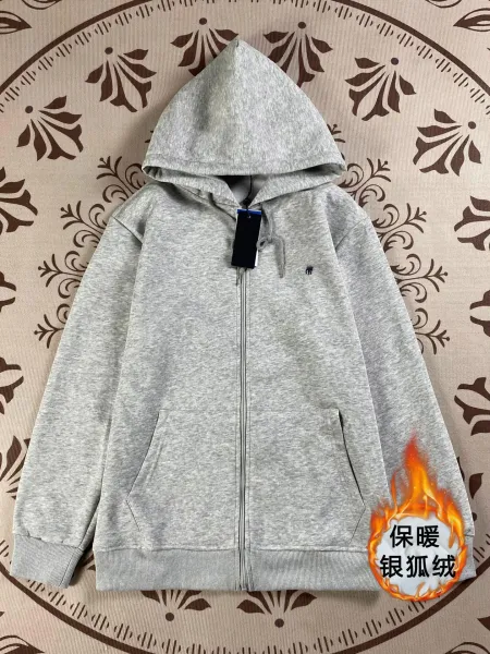 Design Full-Zip Hoodie Gray Silver Fox Fleece - 1