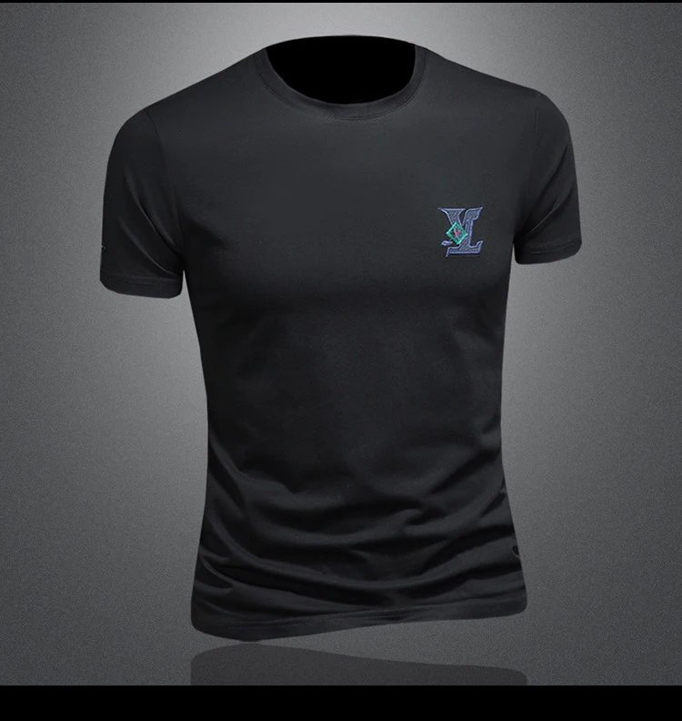 Design Embroidered Logo Beige T-Shirt - 7