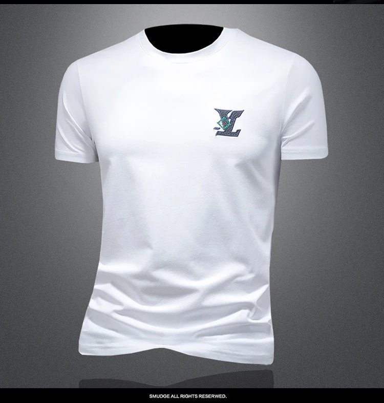 Design Embroidered Logo Beige T-Shirt - 10