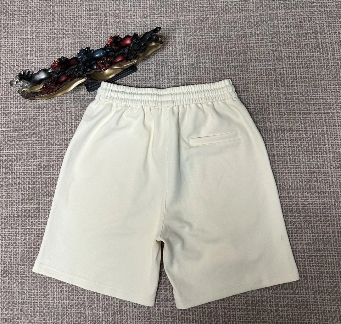Moncler Logo Stripe Shorts Beige - 19