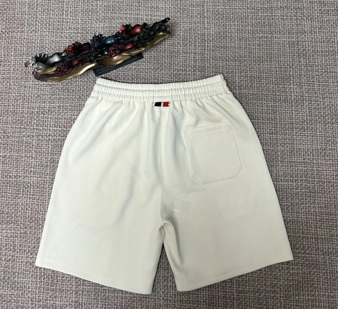 Moncler Logo Stripe Shorts Beige - 21