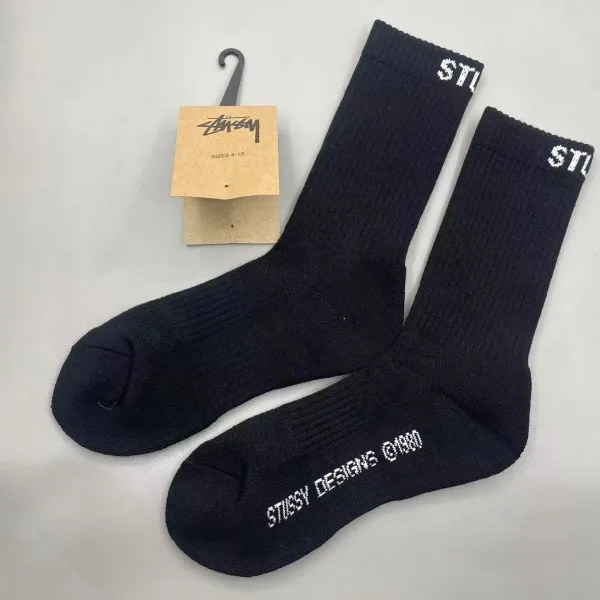 Stussy Designs Classic Crew Socks Black - 1
