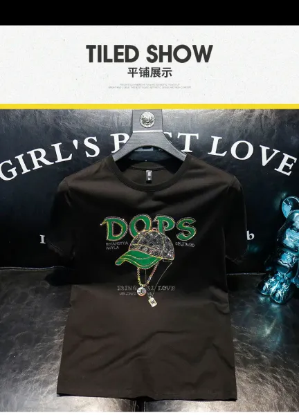 Design Dops Graphic Embellished Black T-Shirt - 6