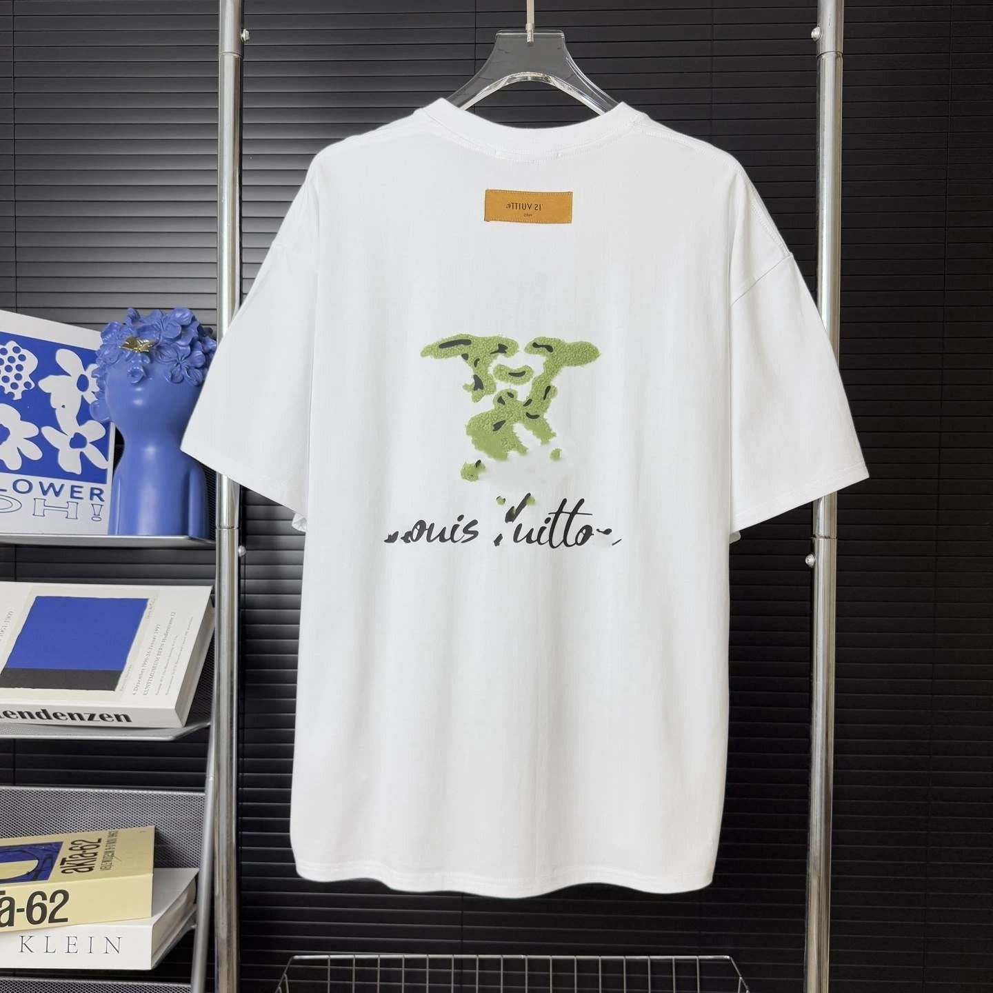 Louis Vuitton Abstract Green Logo T-Shirt White - 10