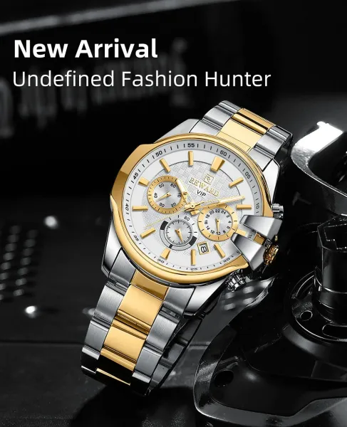 Design Reward VIP Chronograph Navy Blue and Rose Gold Watch Watches - 4