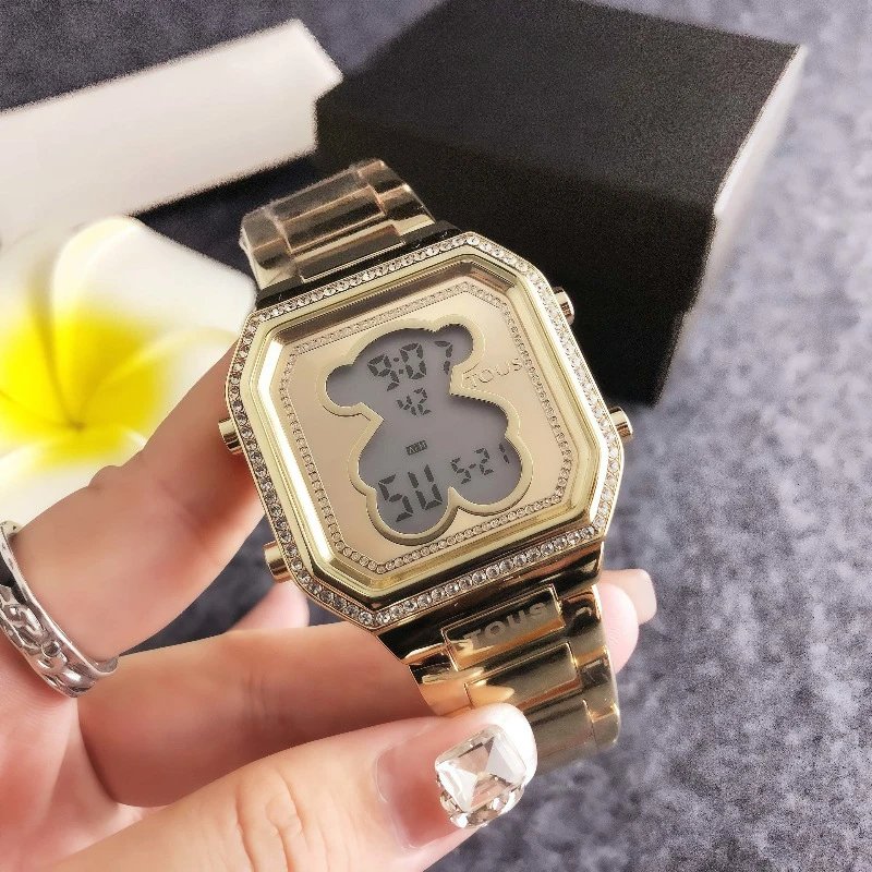 Design TOUS Bear Digital Watch Gold Crystal-Embellished Smartwatch Watches - 7