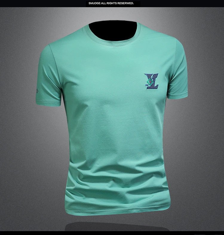 Design Embroidered Logo Beige T-Shirt - 17