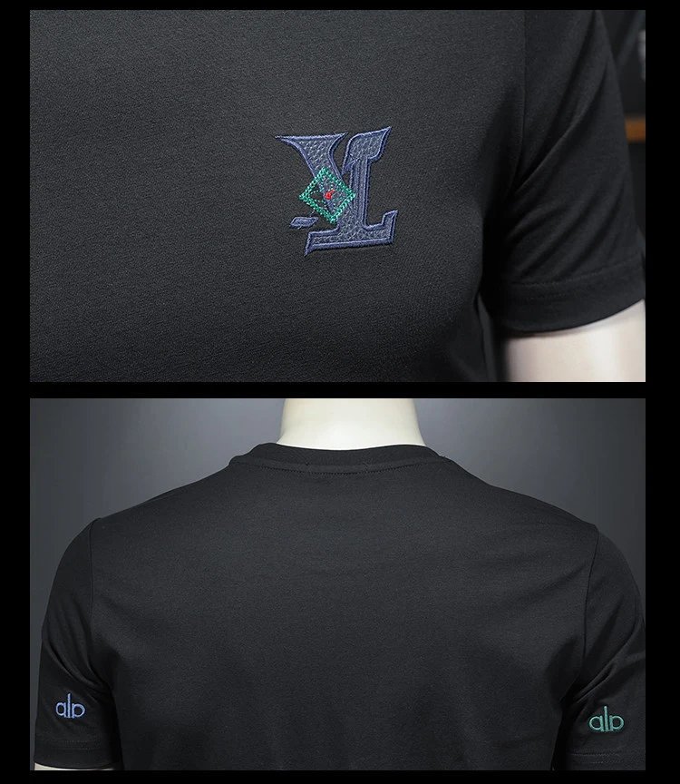 Design Embroidered Logo Beige T-Shirt - 19