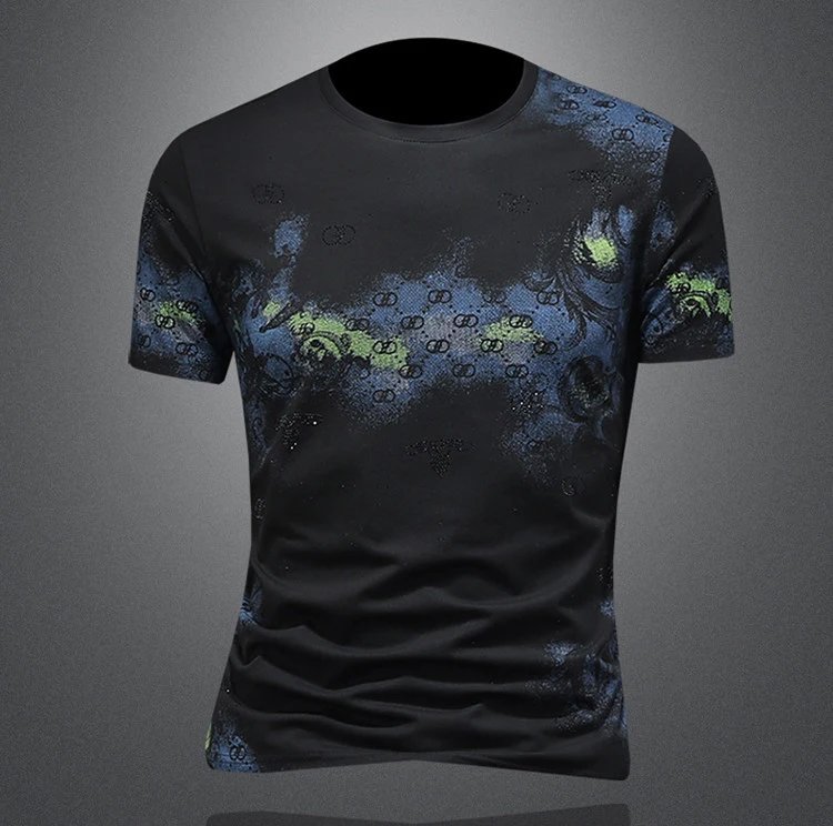 Design Abstract Print White T-Shirt - 2