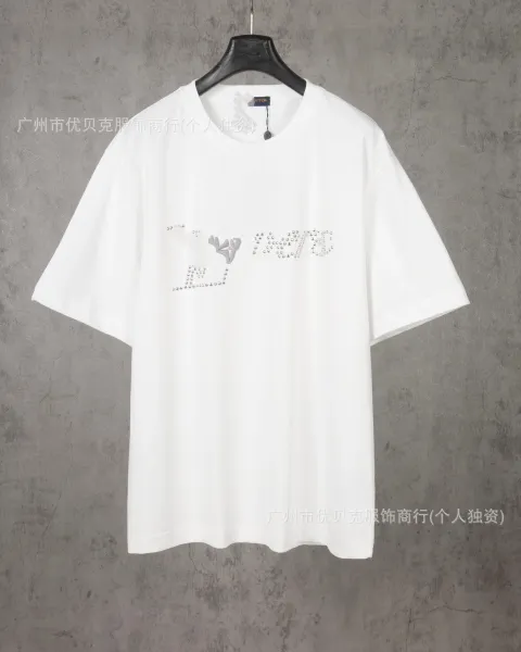 Design Crystal-Embellished Graphic T-Shirt White - 1