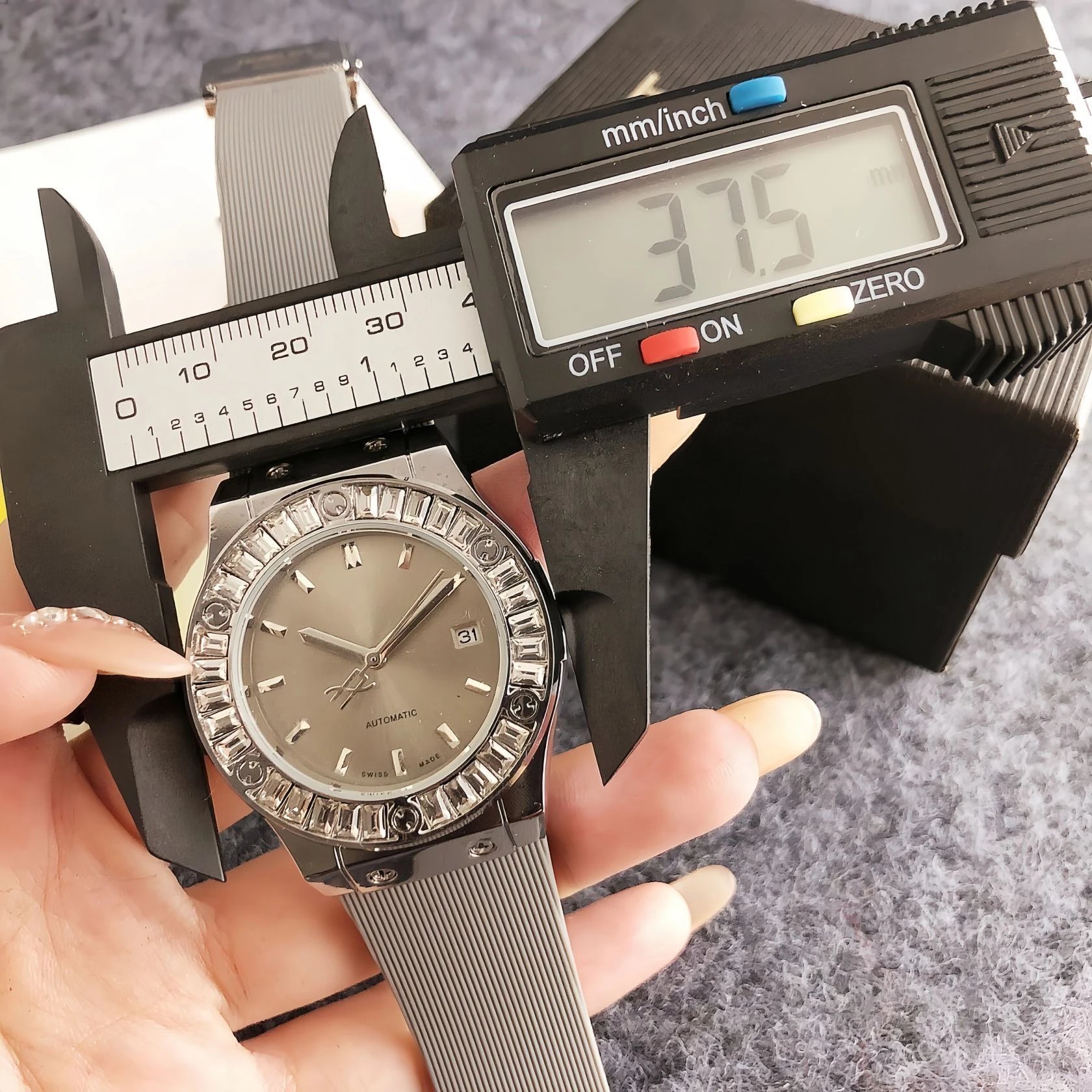 Hublot Classic Fusion Automatic Silver Dial with Baguette-Cut Crystal Bezel Watch Watches - 17