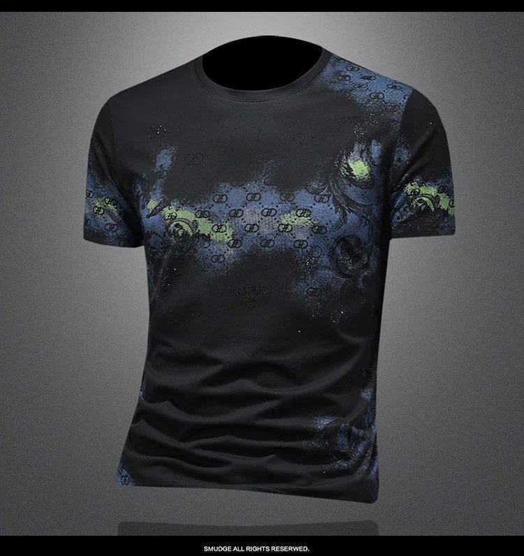 Design Abstract Print White T-Shirt - 6