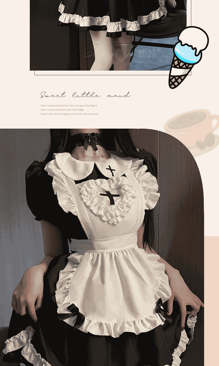 Design Sweetheart MAid Black and White Maid Dress - 11