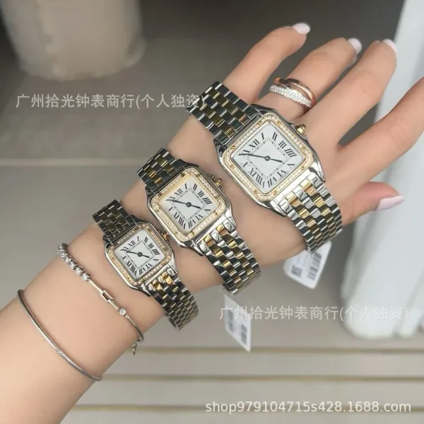 Cartier Santos Dumont Two-Tone Stainless Steel and Gold Watch Watches - 10