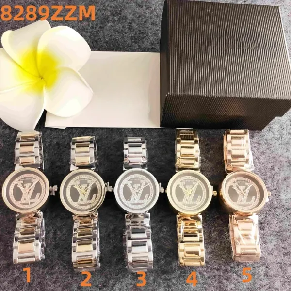 Louis Vuitton Monogram Logo Watch Gold Black Quartz Watch Watches - 3