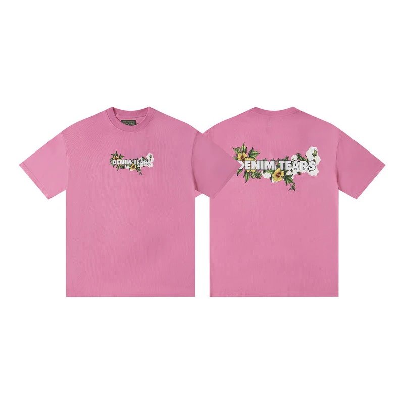 Denim Tears Floral Logo T-Shirt Navy - 14