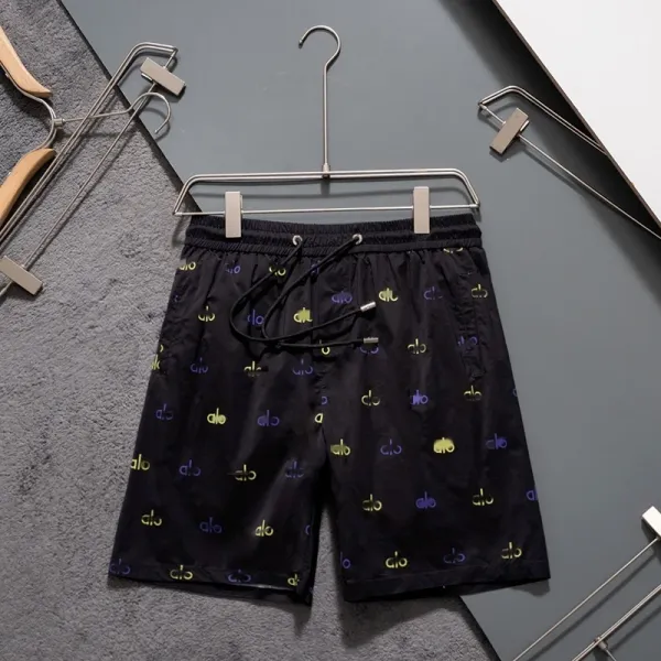 Alo Logo-Print Swim Shorts Black Multicolor - 1