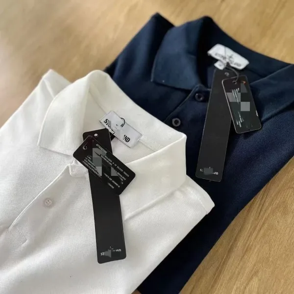 Stone Island Polo Shirt Navy and White - 5
