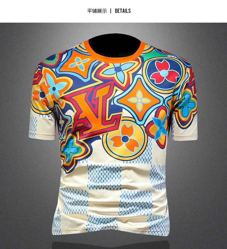 Design Multicolor Graphic Print T-Shirt - 5