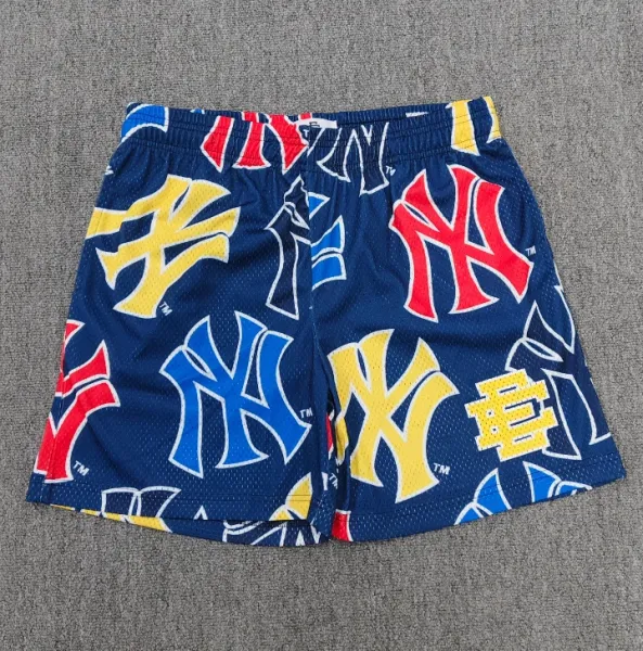 New York Yankees Mesh Shorts Navy Multicolor - 1