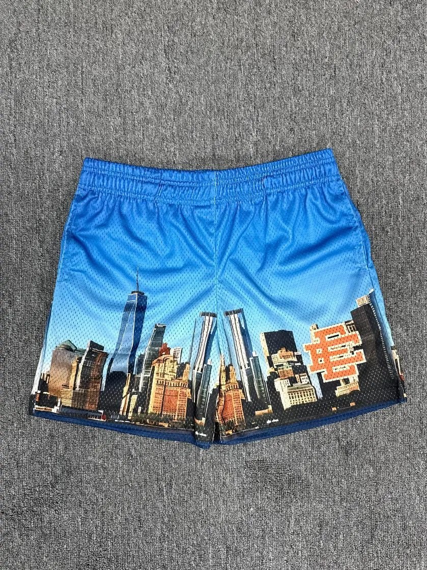 Design Monogram Print Logo Shorts Beige Shorts - 13