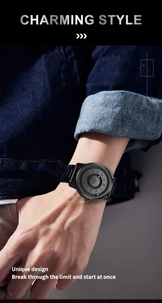 Design JM K1 (158) Black Quartz Watch Watches - 15