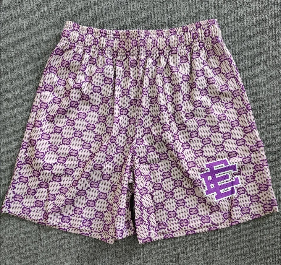 Design Monogram Print Logo Shorts Beige Shorts - 28