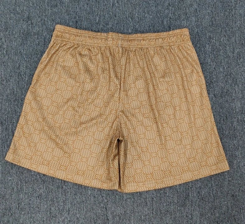 Design Monogram Print Logo Shorts Beige Shorts - 30