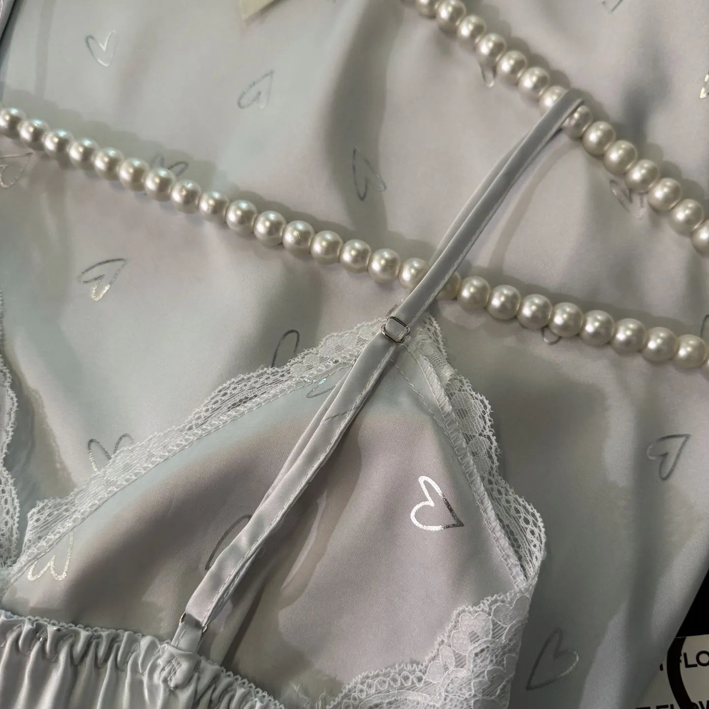 Design Virginia's Dreams Butterfly Lace Trim Satin Slip Dress Sleepwear - 26
