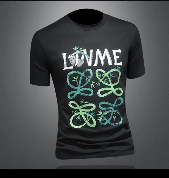 Design Love Bamboo Graphic T-Shirt Black - 7