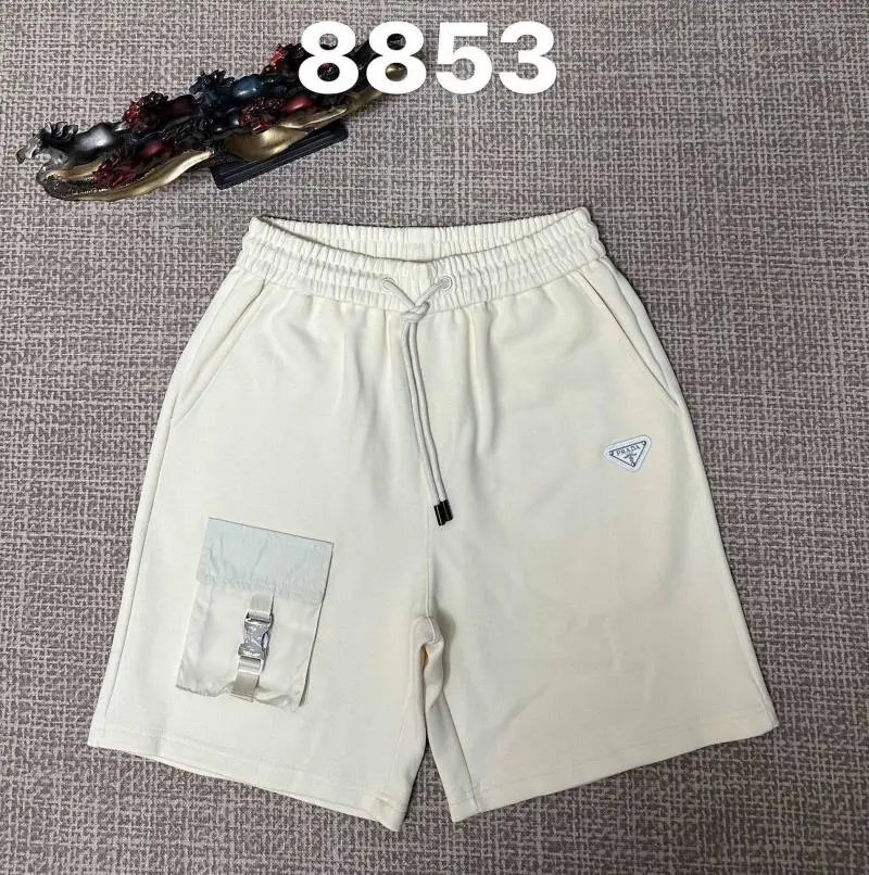 Moncler Logo Stripe Shorts Beige - 18