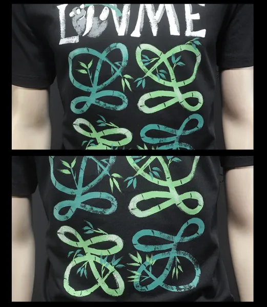 Design Love Bamboo Graphic T-Shirt Black - 14