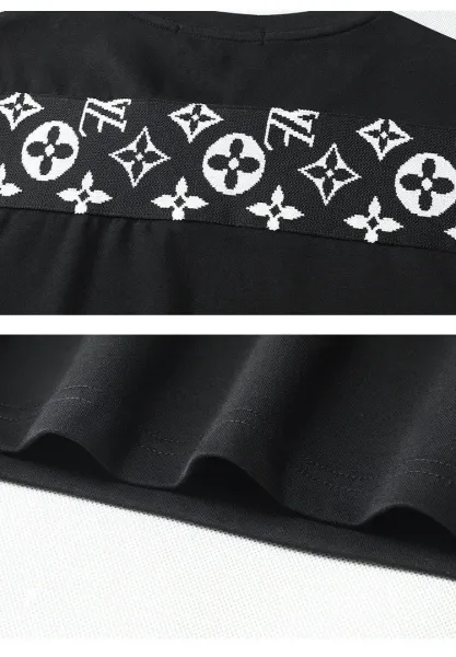 Louis Vuitton Monogram Print T-Shirt and Shorts Set Black - 18