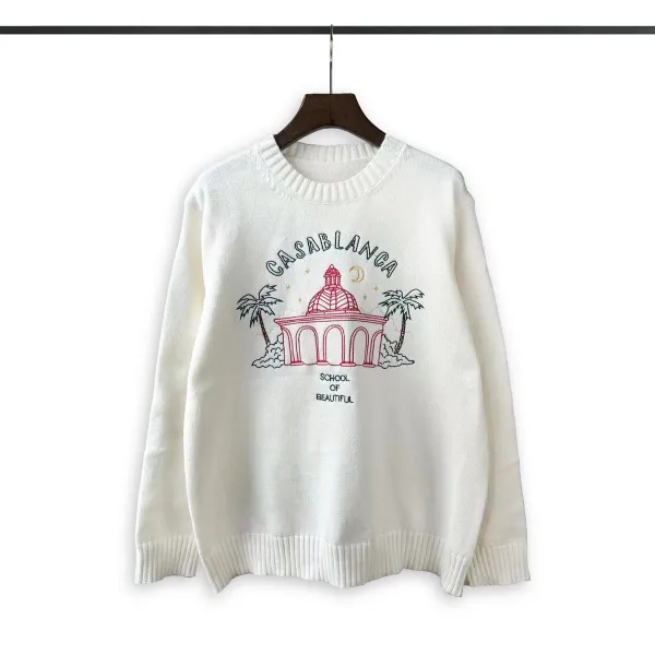 Casablanca School of Beautiful Knit Sweater White - 1