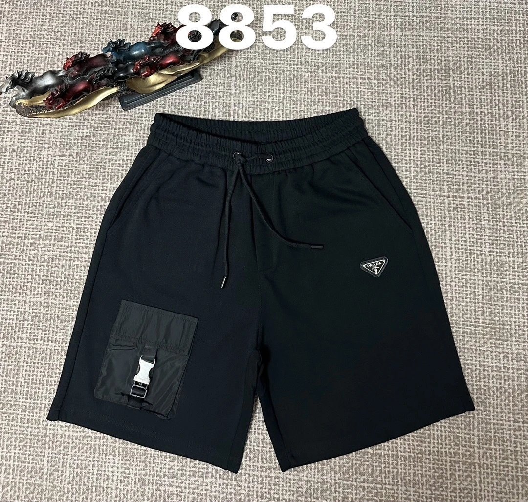 Moncler Logo Stripe Shorts Beige - 17