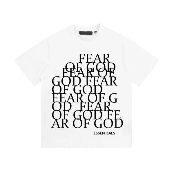 Fear of God Essentials Fear of God Print White T-Shirt - 1