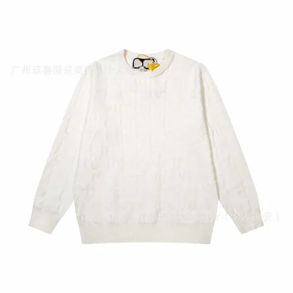 Fendi FF Logo Intarsia Knit Sweater Black and Gray - 25