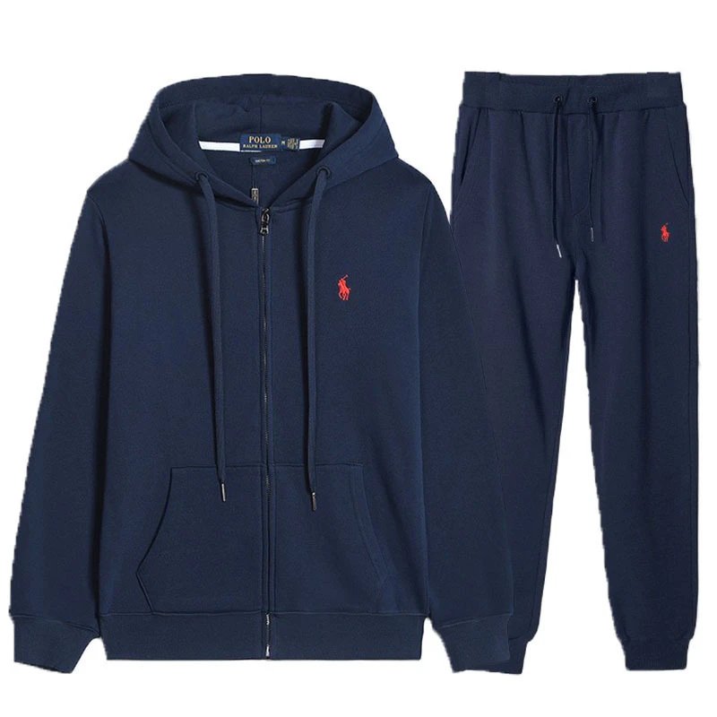 Polo Ralph Lauren Green Full-Zip Hoodie and Jogger Set Tracksuit - 8