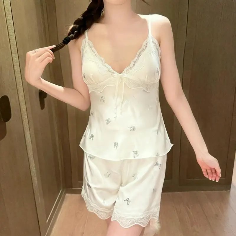 白色（吊带短裤）