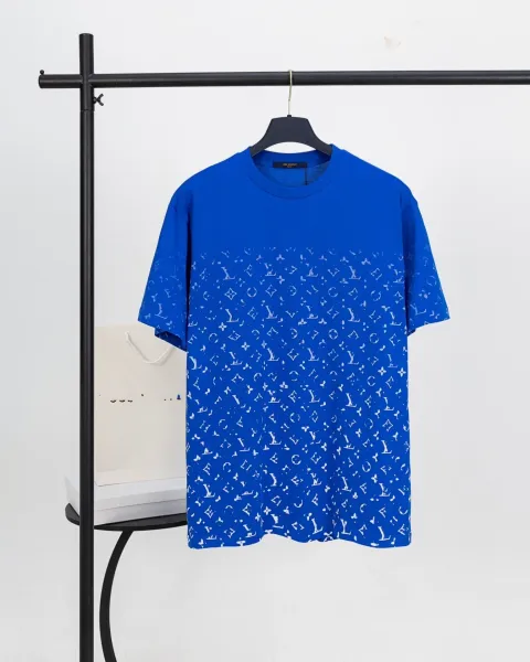 Louis Vuitton Monogram Gradient Print T-Shirt Navy - 5