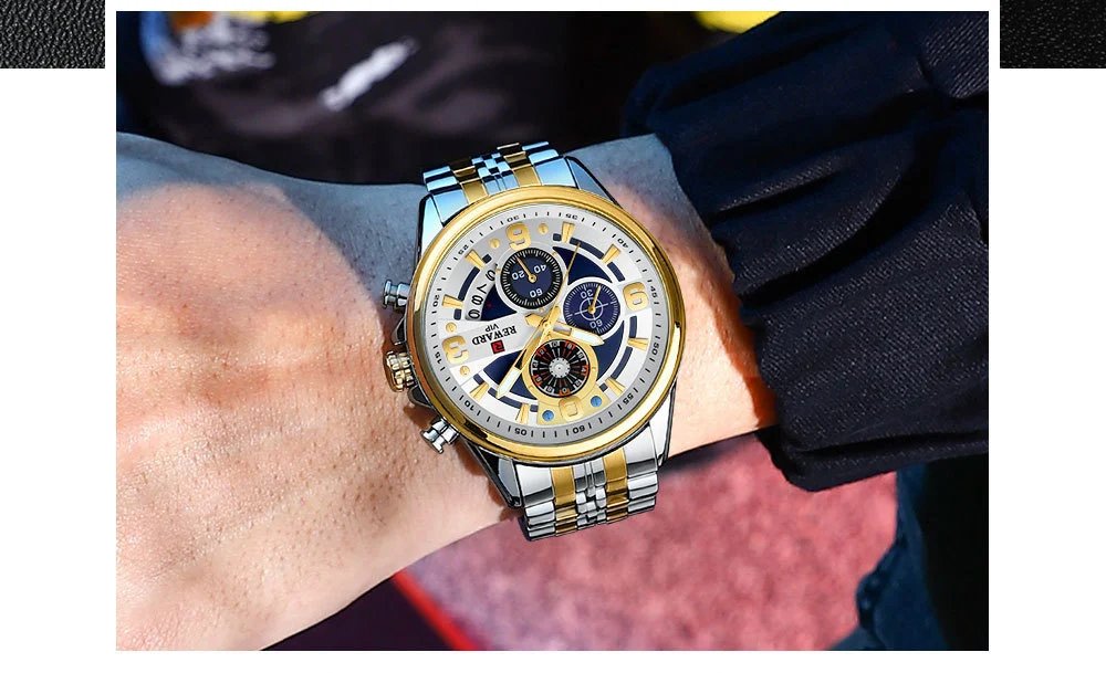 Design Reward VIP Chronograph Stainless Steel Black Dial Watch Watches - 16